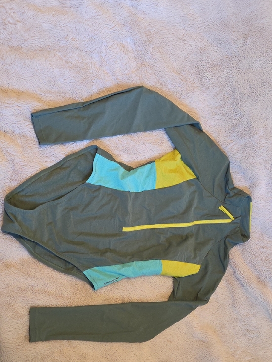 Speedo Other - Speedo Olive Green One-Piece with Yellow Zipper
